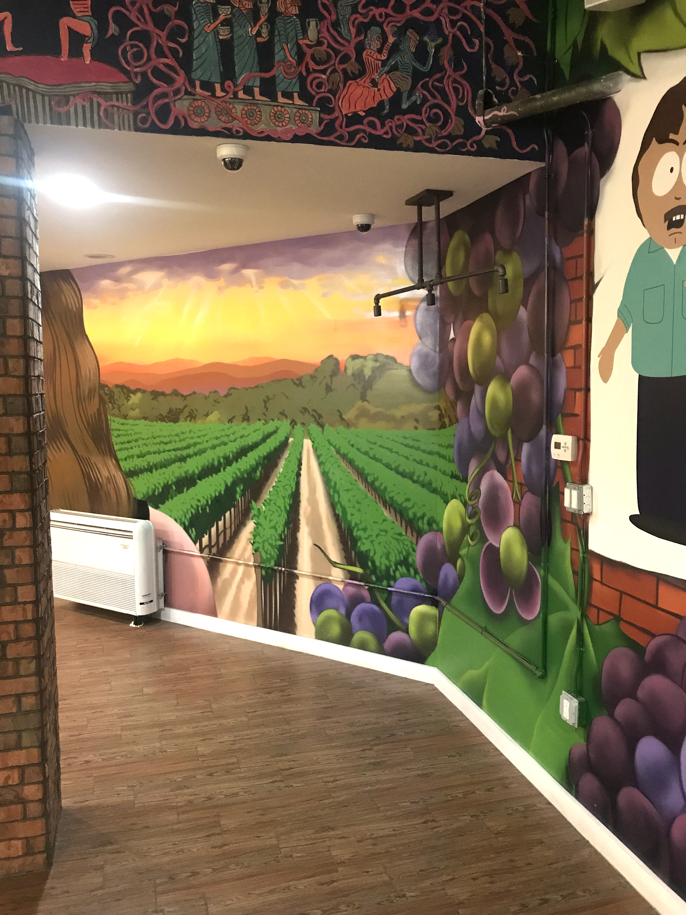Some Good Wine Graffiti Landscape Mural Your Custom Mural Specialists
